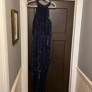LOFT purple velvet jumpsuit!